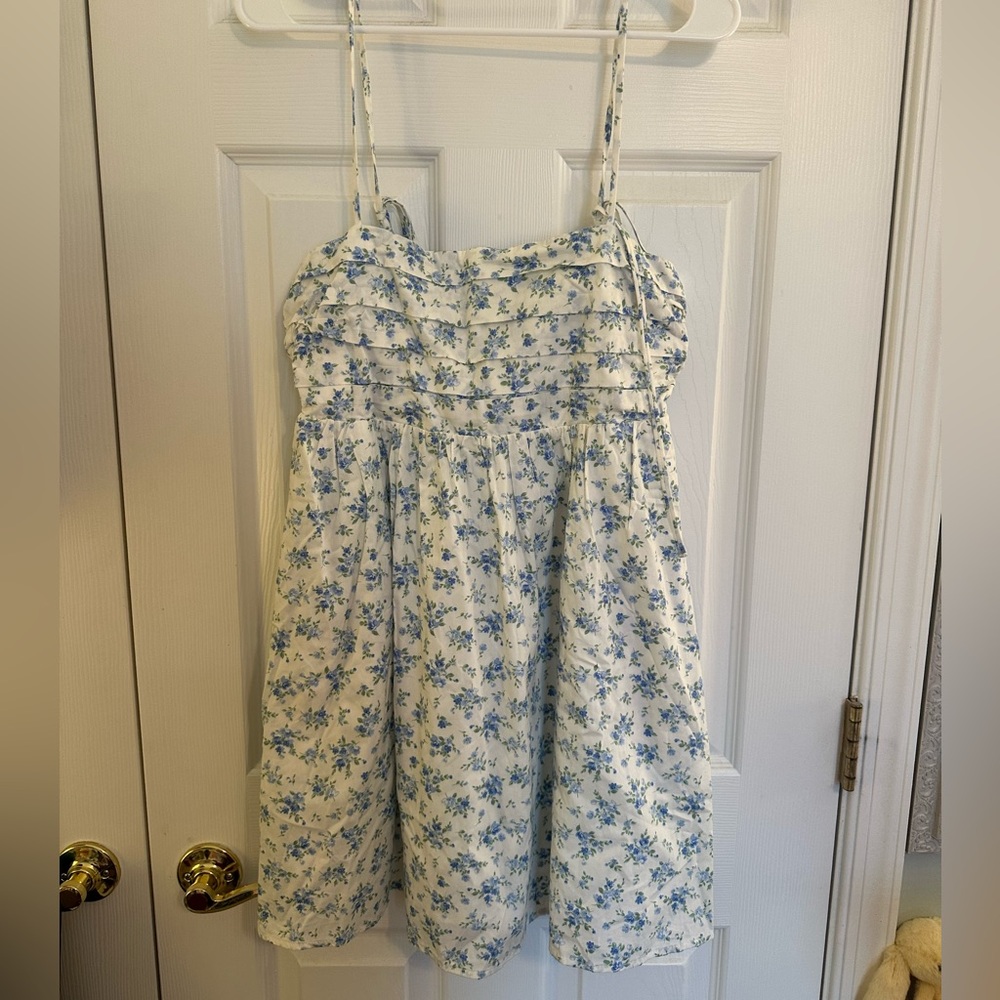 Francesca's Collections Bobbie Pleated Floral Mini Dress